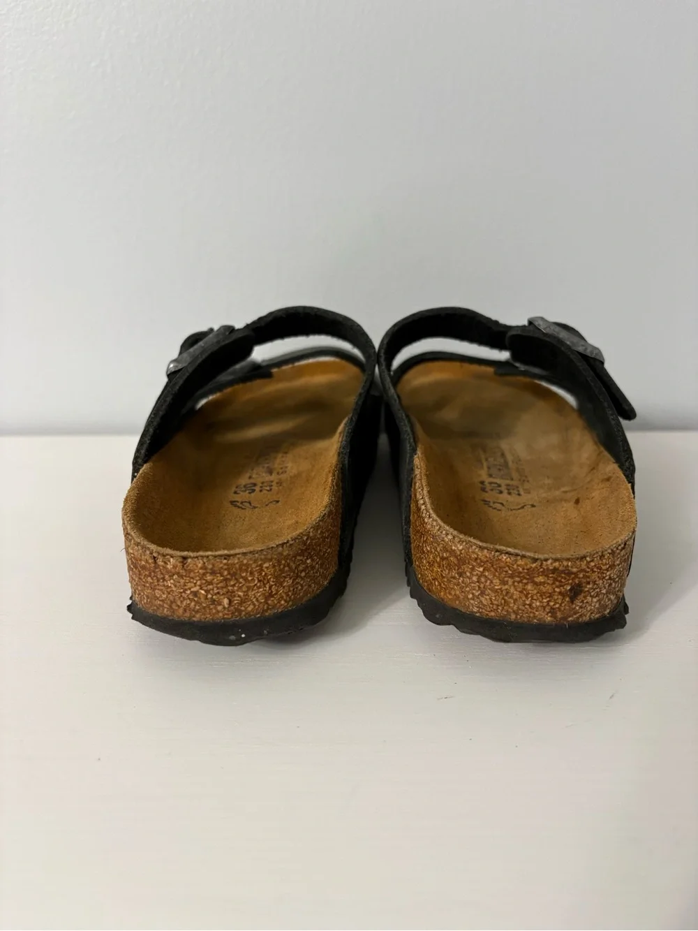 BIRKENSTOCK Arizona Oiled Leather Black Sandals Slide Boho Retro Size 36 / US 5